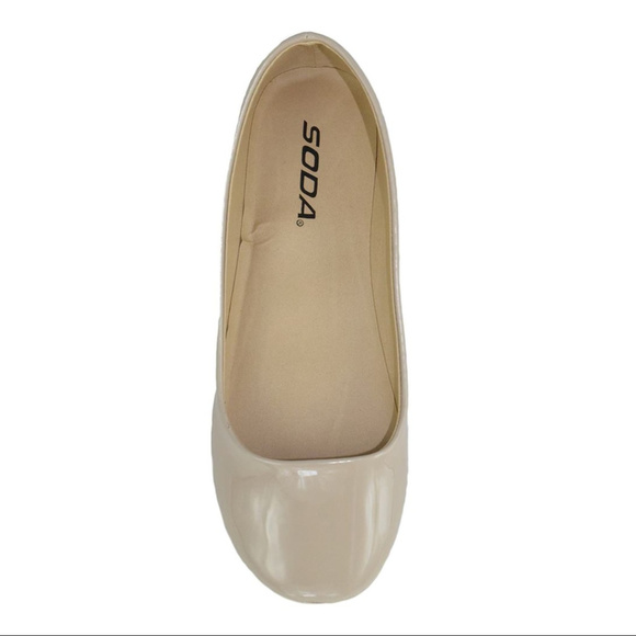 Soda Women's Flats - Fashion Wedge Sandals With Studded Trim & Adjustable Ankle Strap